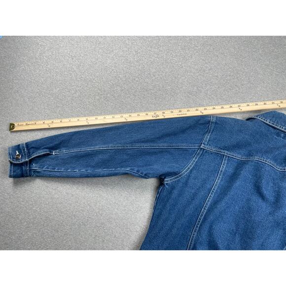 90s VTG Cherokee Denim Jacket Womens S Blue Jean Button Up Western Retro Preppy - Picture 6 of 14